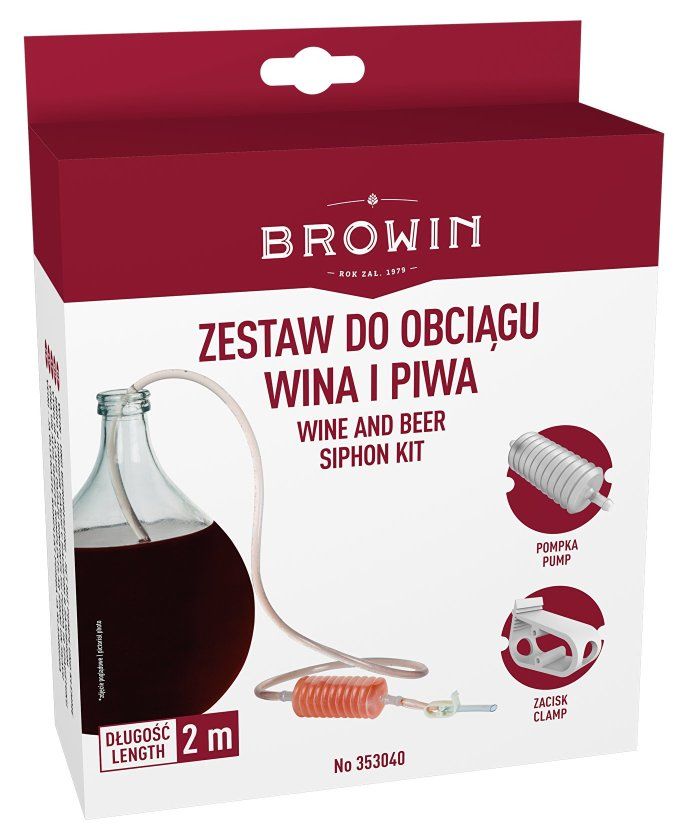 Wężyk do obciągu wina z pompką 353040 Browin