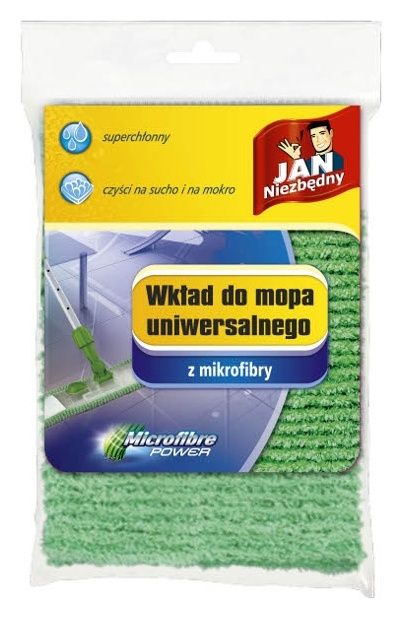 Wkład do mop płaski uniwersalny z mikrofibry zielony