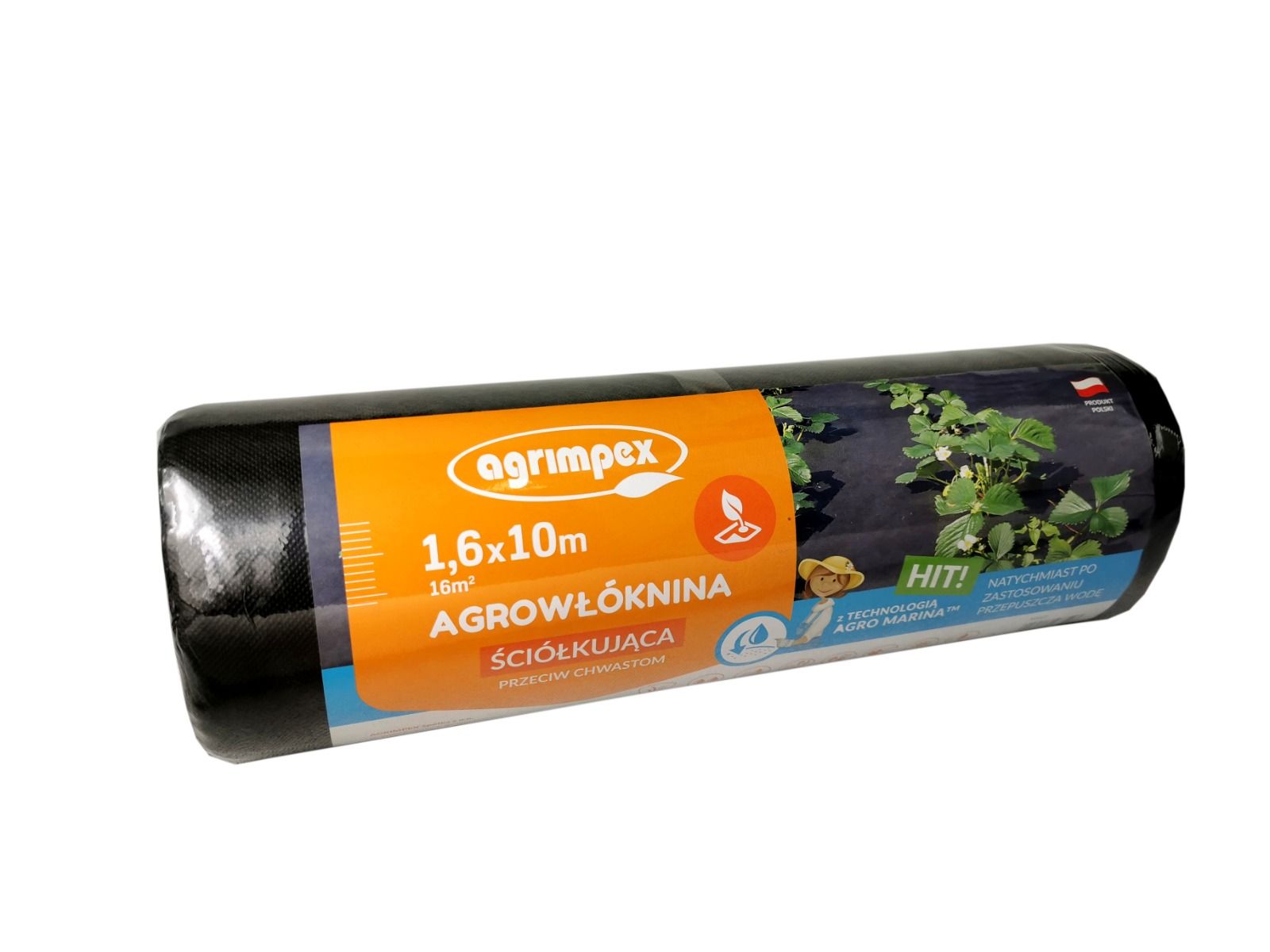 Włóknina ściółkująca Agro Marina 1,6x10m + 18 szpilek Agrimpex