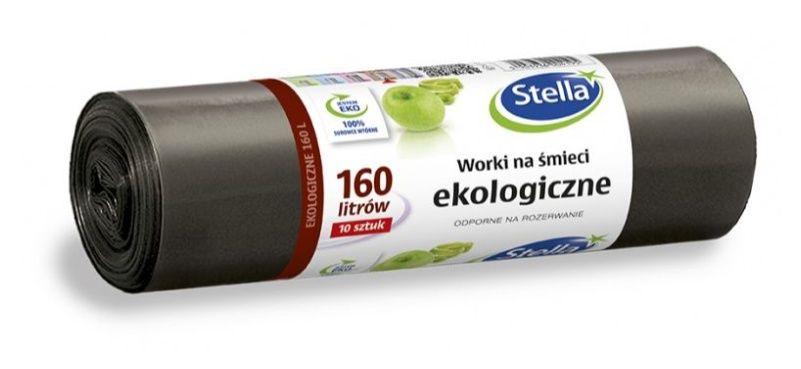 Worek na śmieci Eko 160L czarny 10 sztuk Stella