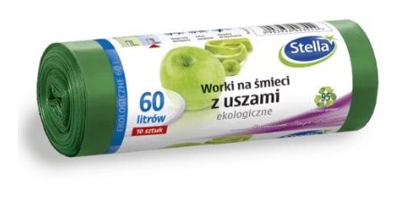 Worek na śmieci Eko 60L zielone 10 sztuk Stella12