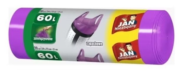 Worek na śmieci Smart 60L 15 sztuk Jan Niezbędny1