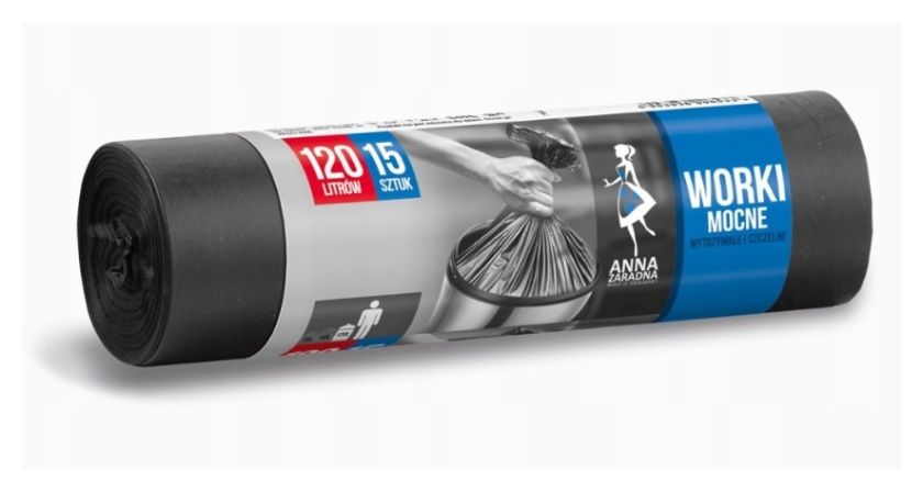 Worki na śmieci 120 L mocne 15 szt Anna Zaradna11