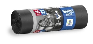 Worki na śmieci 60L 20szt Mocne Anna Zaradna