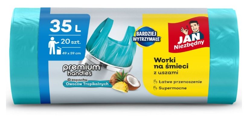 Worki na śmieci Aroma zapach tropikalny 35L 30szt Jan Niezbędny