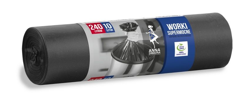 Worki na śmieci Supermocne 240L 10sztuk Anna Zaradna