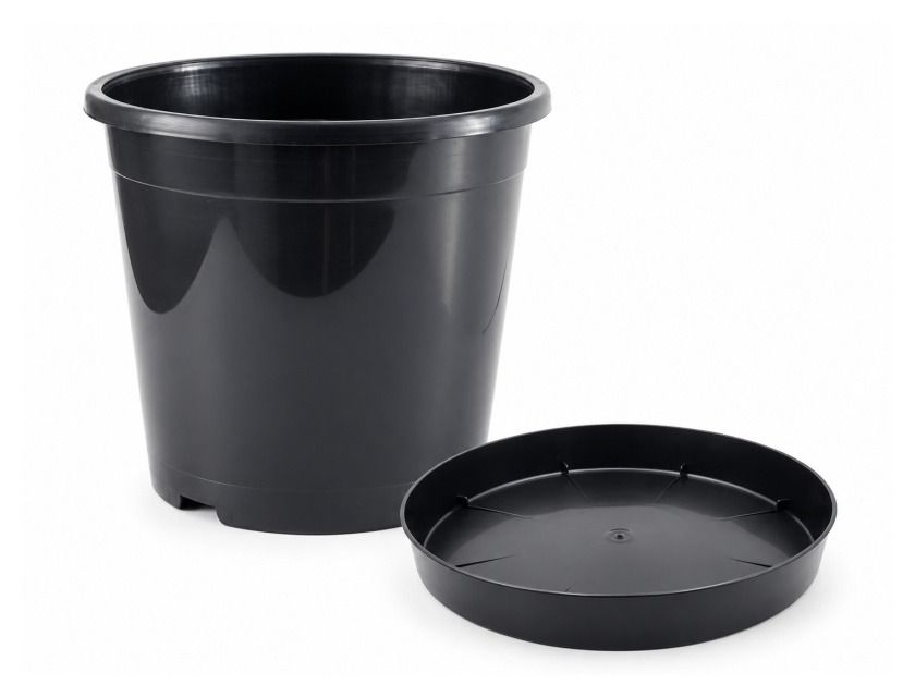 Zestaw doniczka produkcyjna H30LSR 14 L z podstawką Interplast