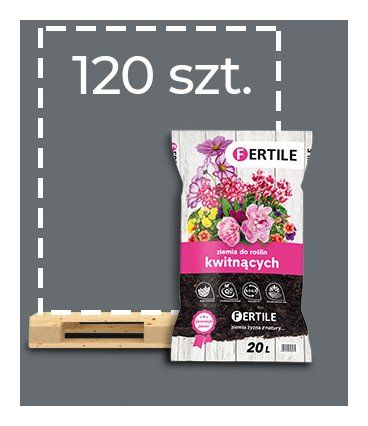 Ziemia do kwitnących 20 L Fertile &ndash; Paleta (120 sztuk)