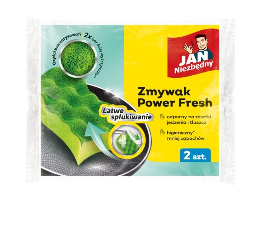 Zmywaki kuchenne Jan Niezbędny Power Fresh w opakowaniu 2 sztuki