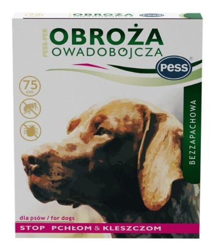 Obroża owadobójcza bezzapachowa dla psa Pess1