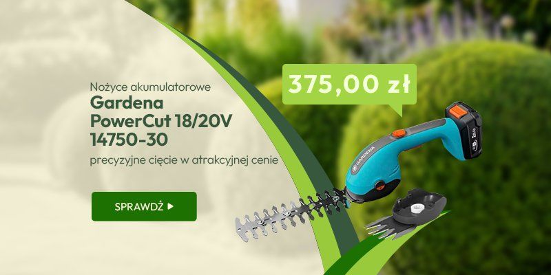 Nożyce akumulatorowe Gardena PowerCut 18/20V  4750-30 - precyzyjne cięcie w atrakcyjnej cenie