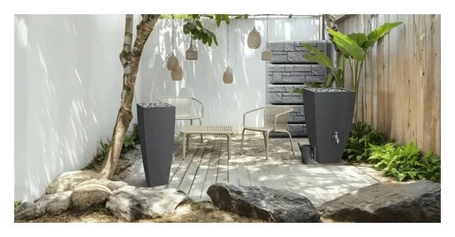 Pojemnik na deszczówkę WALL STONE IDWS400 szary Prosperplast2