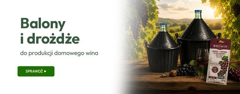 Balony i drożdże do produkcji domowego wina