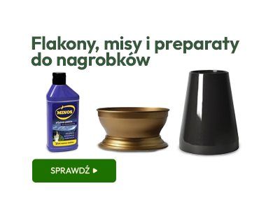 Flakony, misy i preparaty do nagrobków.