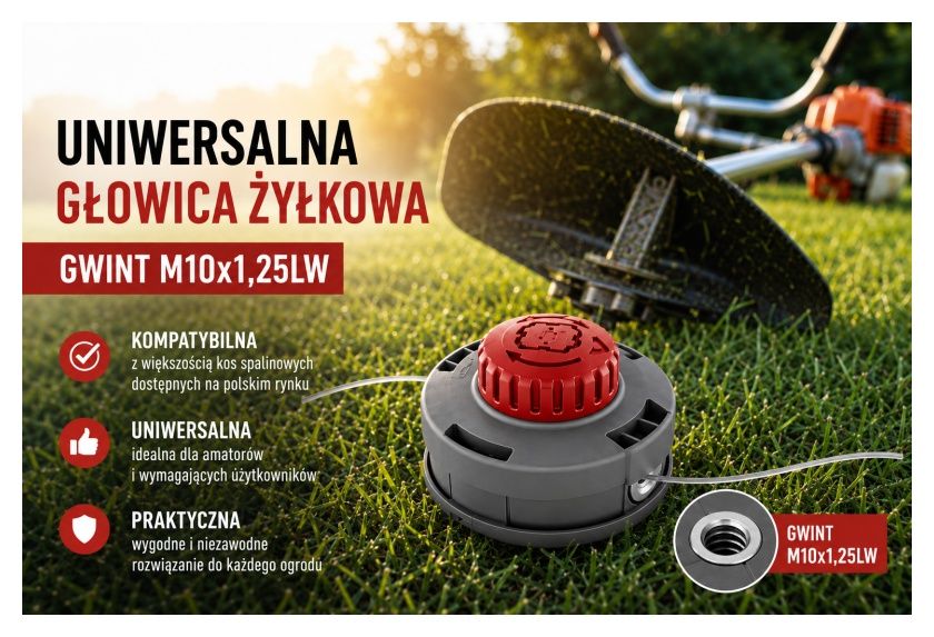 Głowica żyłkowa EasyFeed M10x1,25LW Tecomec
